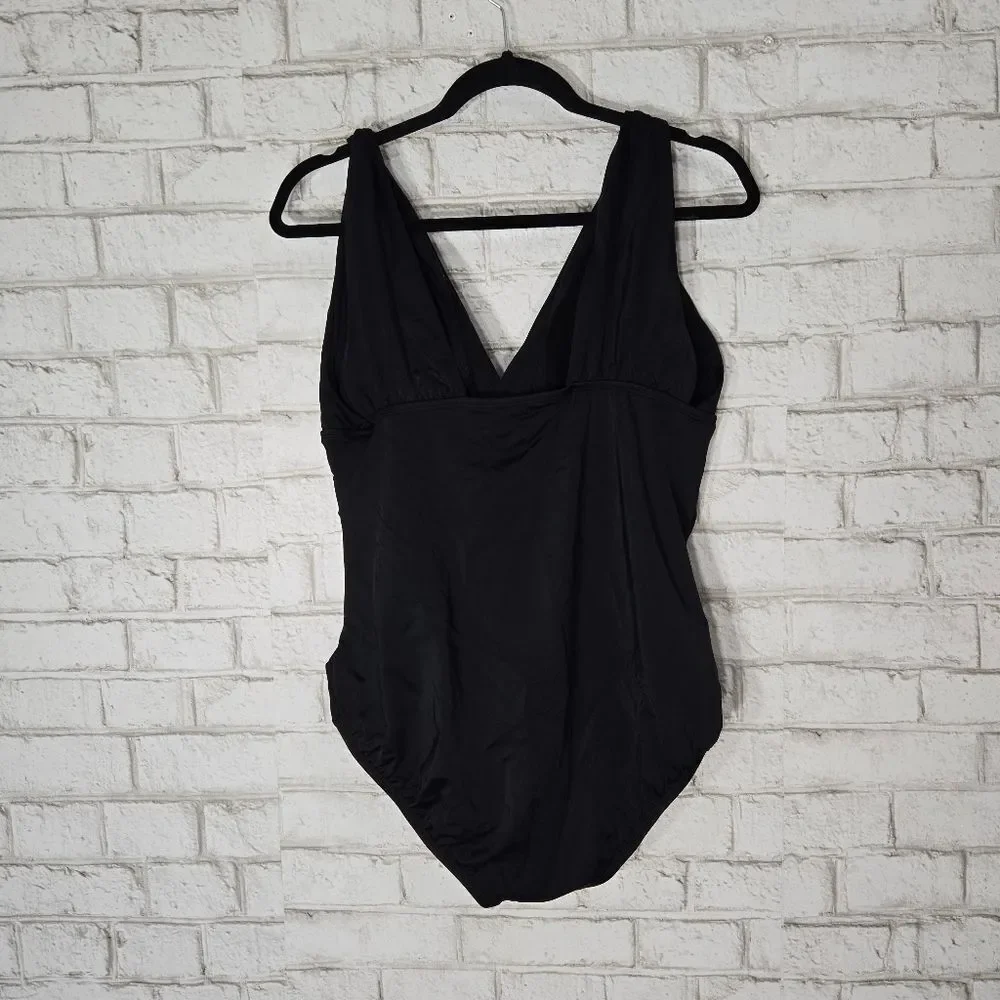 Time and Tru black one piece swimsuit